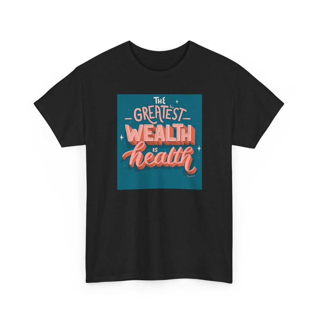 Inspirational Unisex Heavy Cotton Tee - "The Greatest Wealth is Health" - Motivational T-Shirt for Wellbeing, Gifts for Health [...]