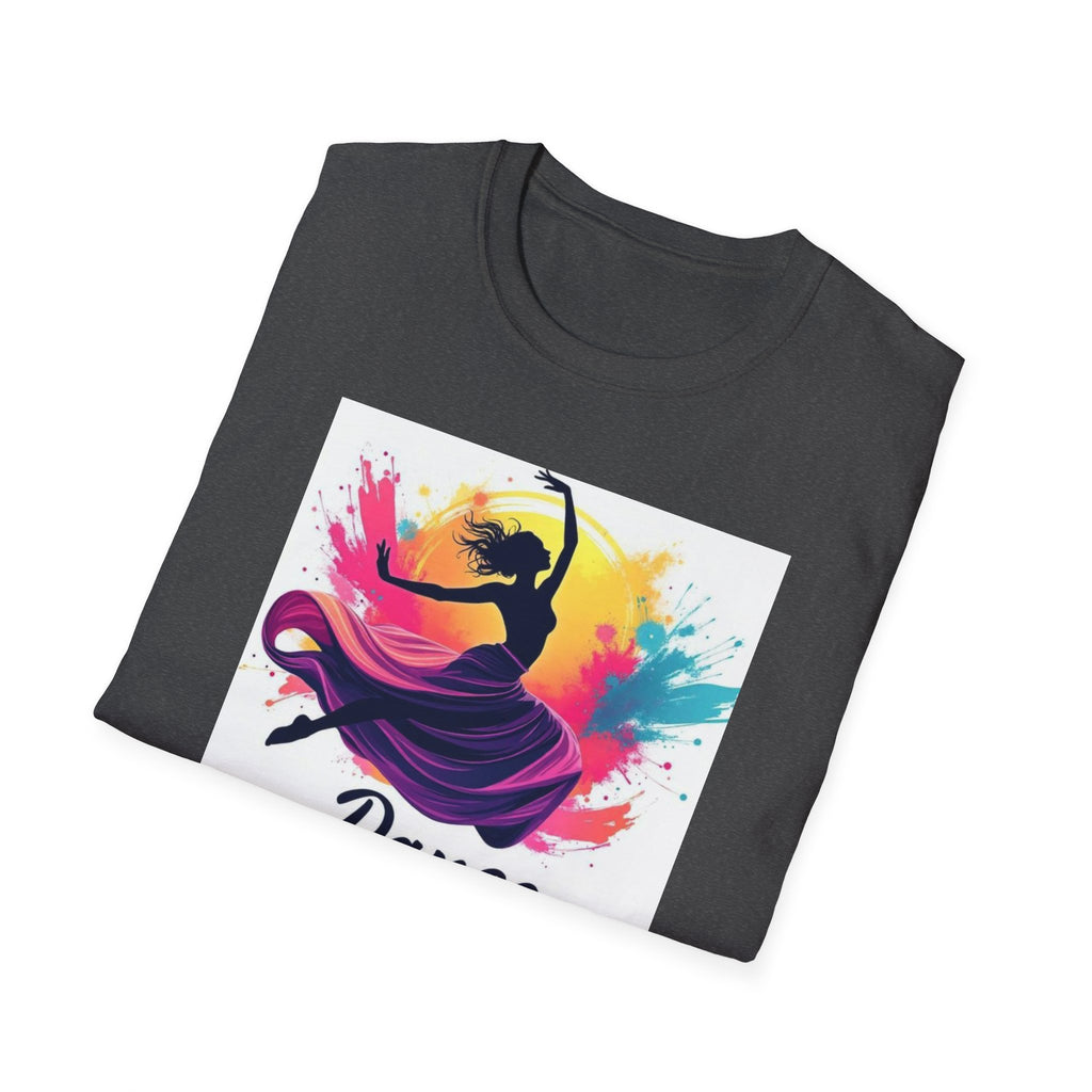 Colorful Dance Graphic T-Shirt, Unisex Tee, Perfect Gift for Dancers, Dance Studio Wear, Dance Parties, Art Lovers