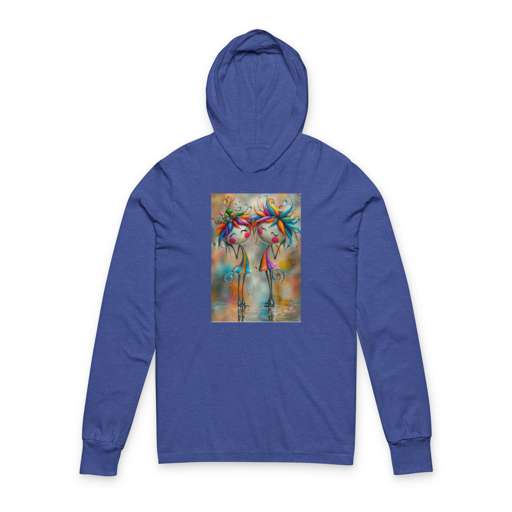 Colorful Art-Inspired Unisex Hooded Long Sleeve Tee, Stylish Casual Wear, Perfect for Events, Gifts, Everyday Use, Comfortable and Trendy