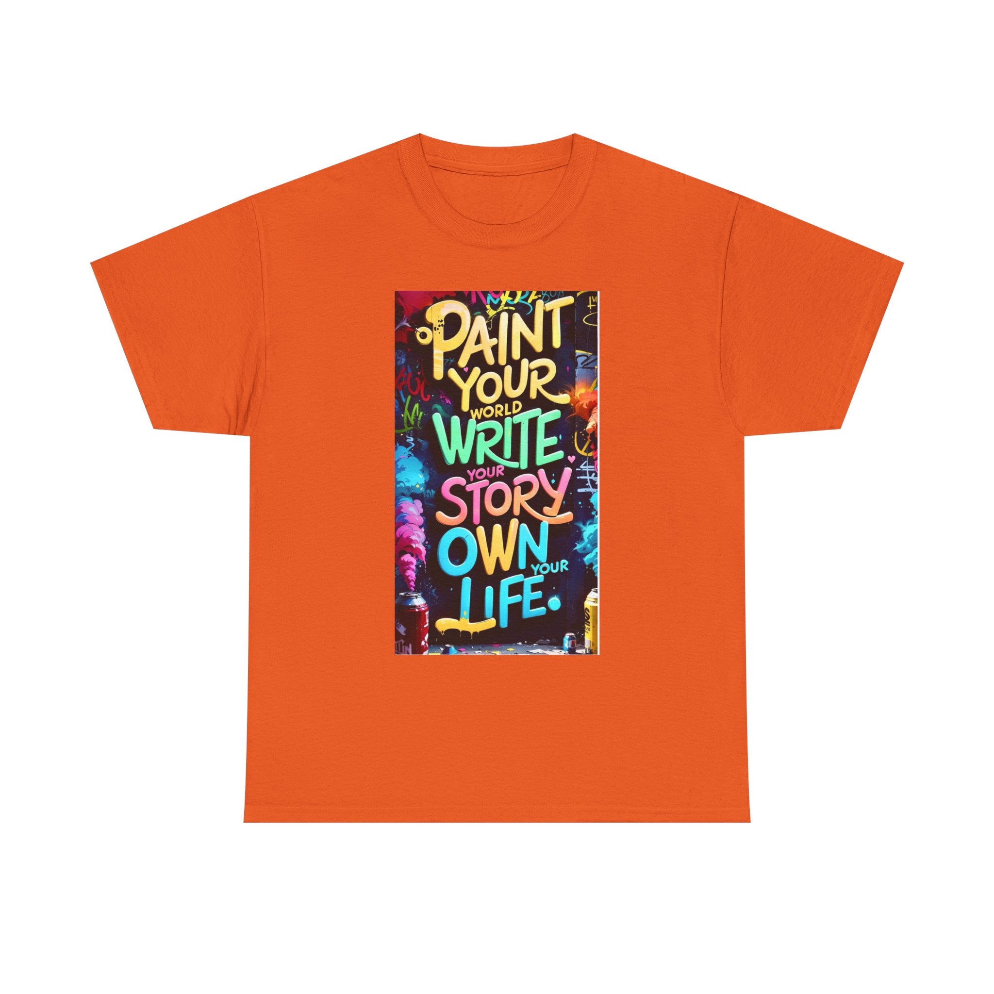 Creative Expression Unisex Heavy Cotton Tee - "Paint Your Own Story" Shirt, Casual Fashion, Gift, Motivational Wear, Artistic Style