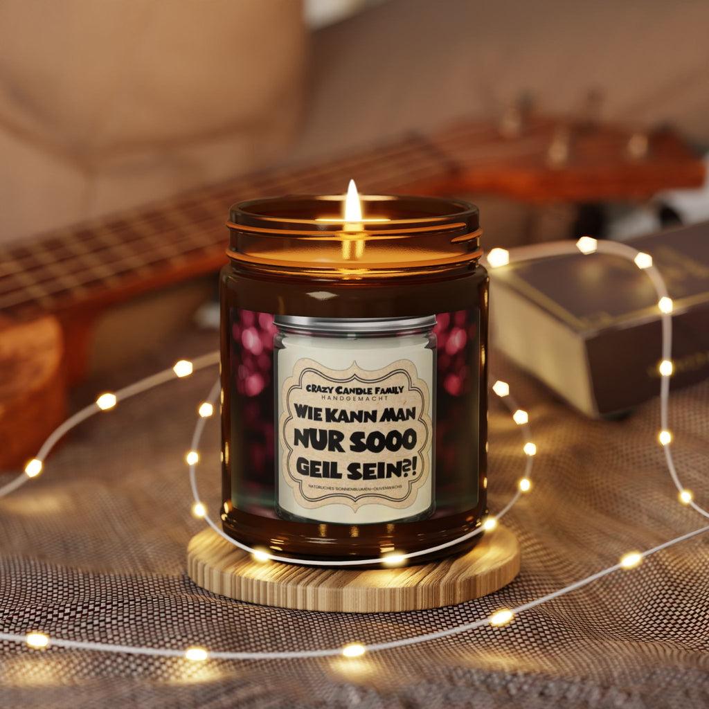 Scented Soy Candle with Inspirational Quote, Relaxing Home Decor, Gift for Her, Birthday Gift, Aromatherapy Candle, Multi-Size Amber Jar