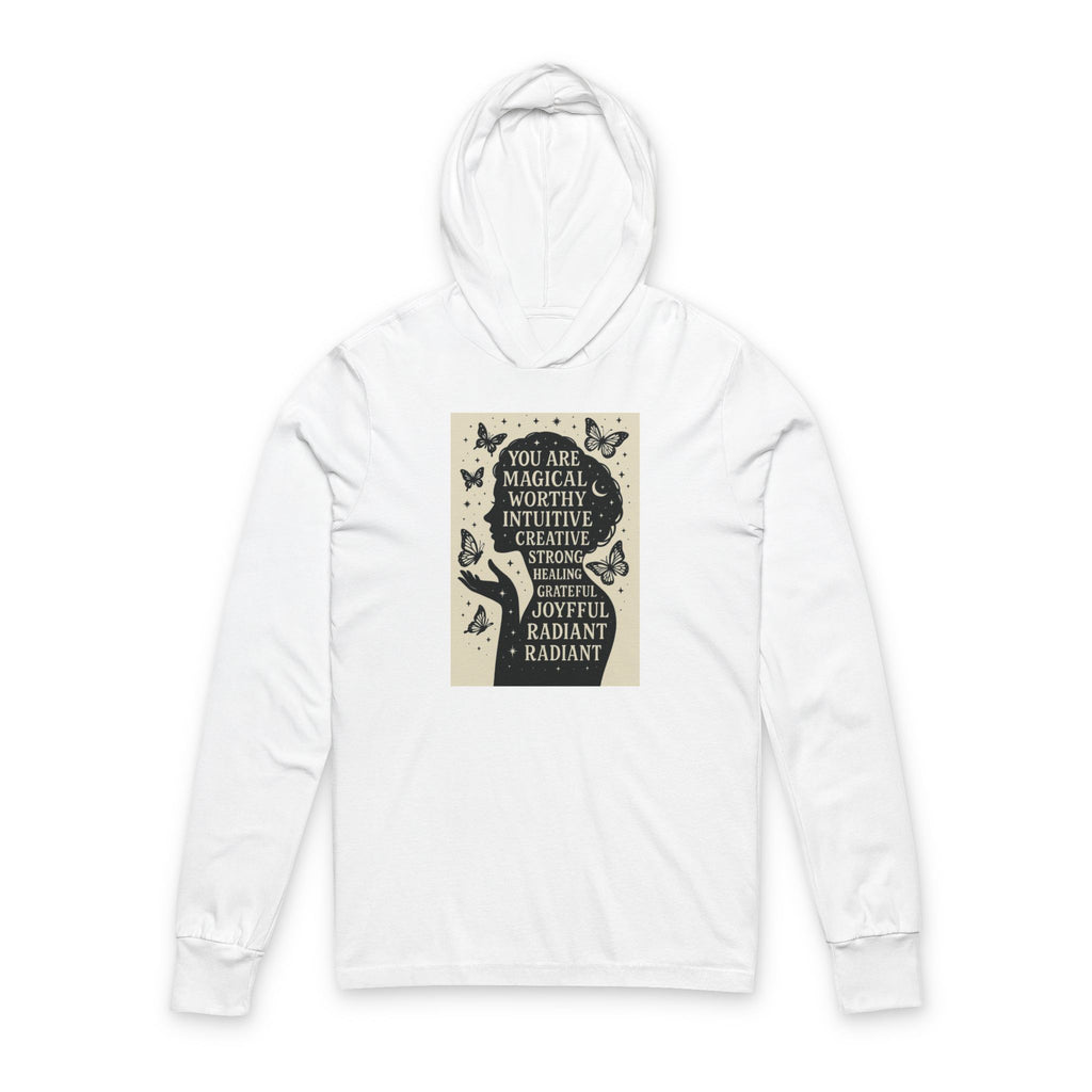 Radiant Magical Hoodie, Long Sleeve Tee for Creative Souls, Inspirational Gift, Cozy Layer for Self-Expression & Empowerment