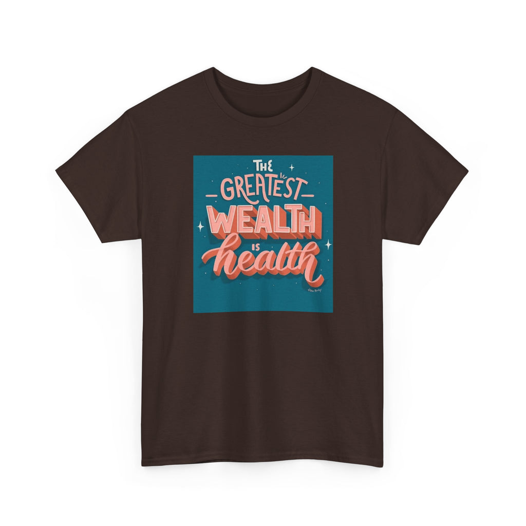 Inspirational Unisex Heavy Cotton Tee - "The Greatest Wealth is Health" - Motivational T-Shirt for Wellbeing, Gifts for Health [...]