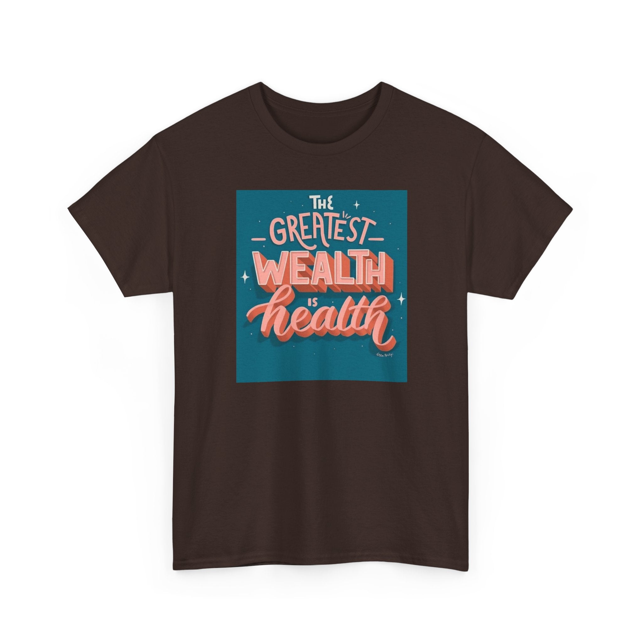 Inspirational Unisex Heavy Cotton Tee - "The Greatest Wealth is Health" - Motivational T-Shirt for Wellbeing, Gifts for Health [...]