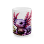 Whimsical Axolotl Ceramic Mug, Cute Coffee Cup, Unique Gift for Animal Lovers, Fun Drinkware, Perfect for Home or Office