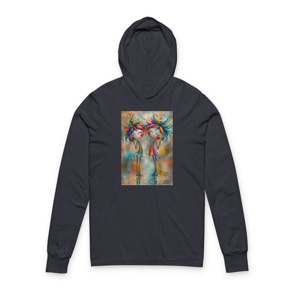 Colorful Art-Inspired Unisex Hooded Long Sleeve Tee, Stylish Casual Wear, Perfect for Events, Gifts, Everyday Use, Comfortable and Trendy