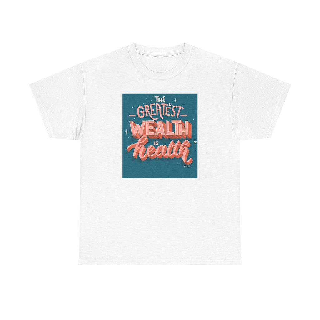 Inspirational Unisex Heavy Cotton Tee - "The Greatest Wealth is Health" - Motivational T-Shirt for Wellbeing, Gifts for Health [...]