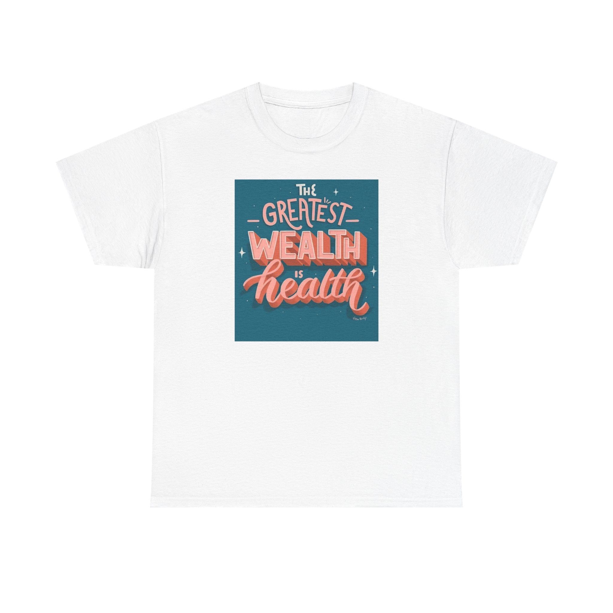Inspirational Unisex Heavy Cotton Tee - "The Greatest Wealth is Health" - Motivational T-Shirt for Wellbeing, Gifts for Health [...]