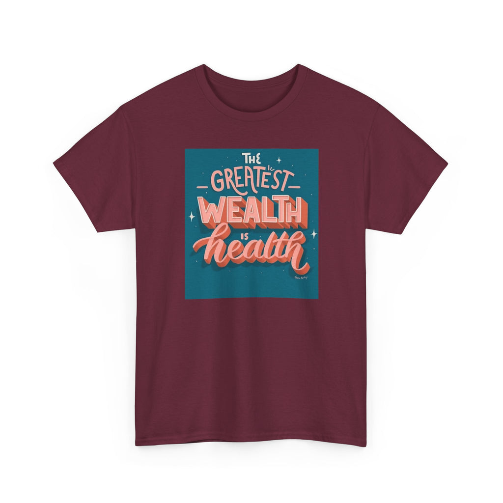 Inspirational Unisex Heavy Cotton Tee - "The Greatest Wealth is Health" - Motivational T-Shirt for Wellbeing, Gifts for Health [...]