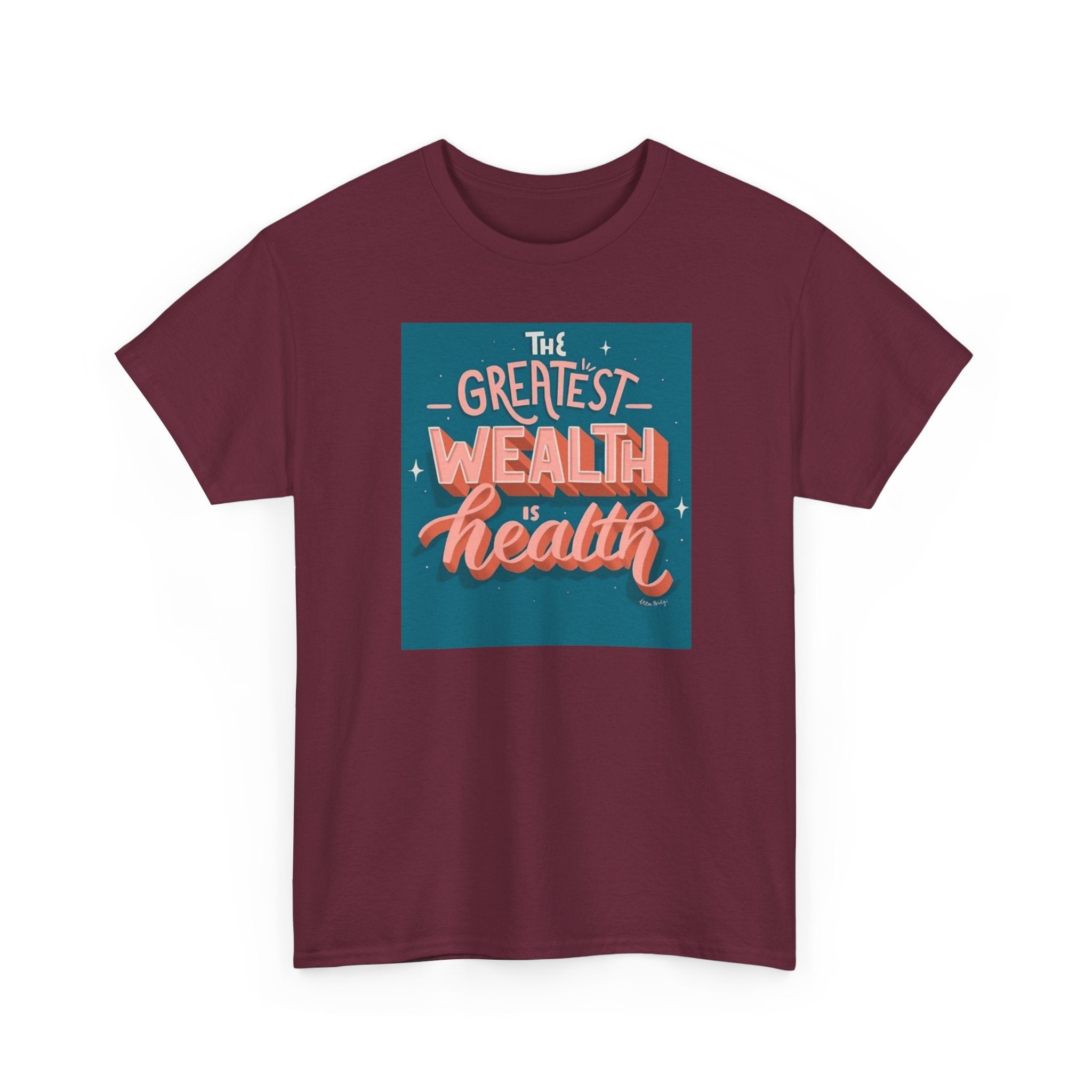 Inspirational Unisex Heavy Cotton Tee - "The Greatest Wealth is Health" - Motivational T-Shirt for Wellbeing, Gifts for Health [...]