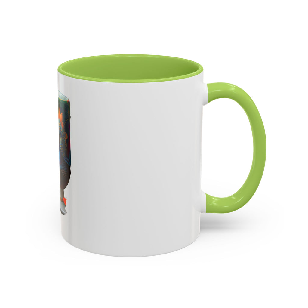 Vibrant Accent Coffee Mug | Colorful Art Mug for Home, Office, Gifts, Unique Coffee Lover, Hummingbird Design