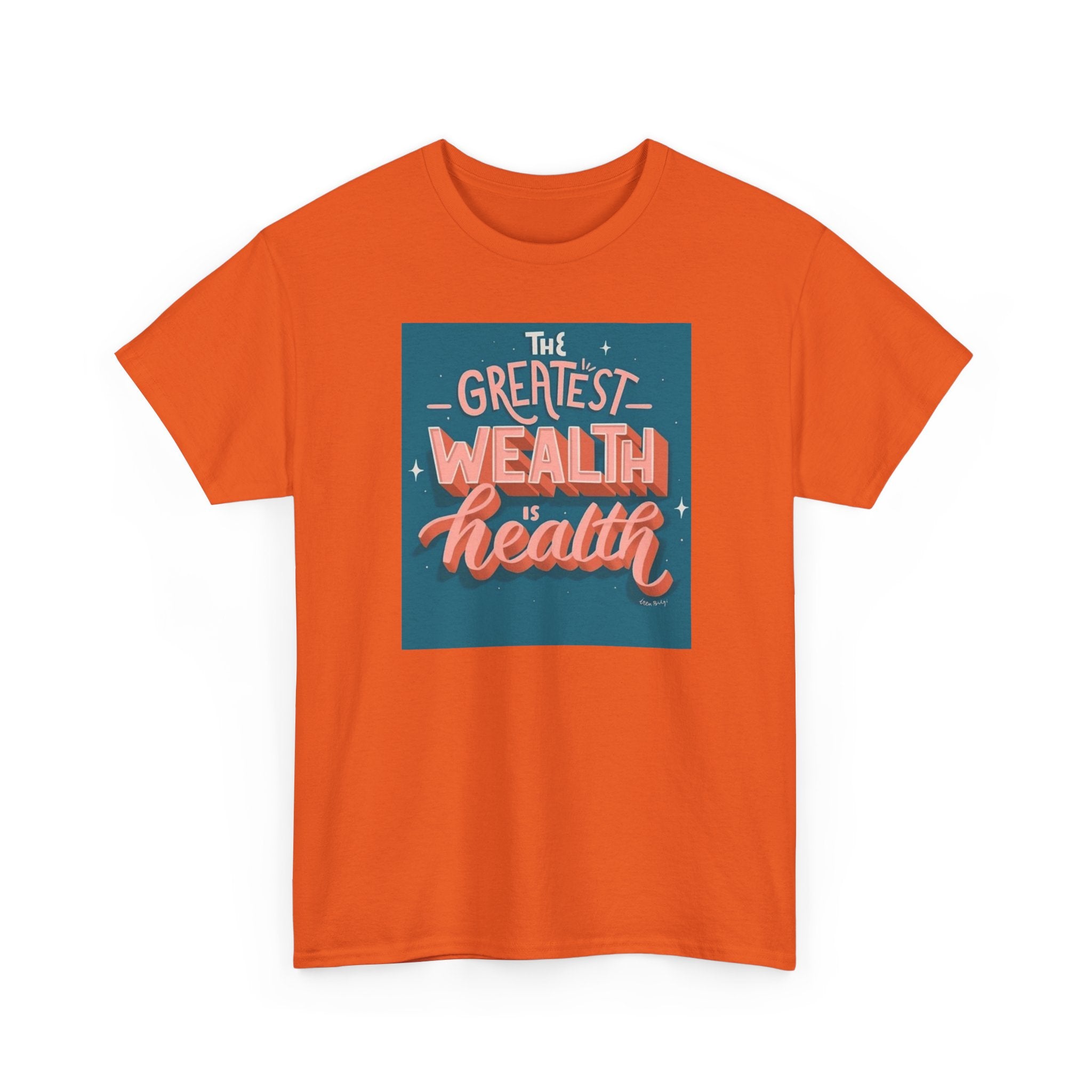 Inspirational Unisex Heavy Cotton Tee - "The Greatest Wealth is Health" - Motivational T-Shirt for Wellbeing, Gifts for Health [...]