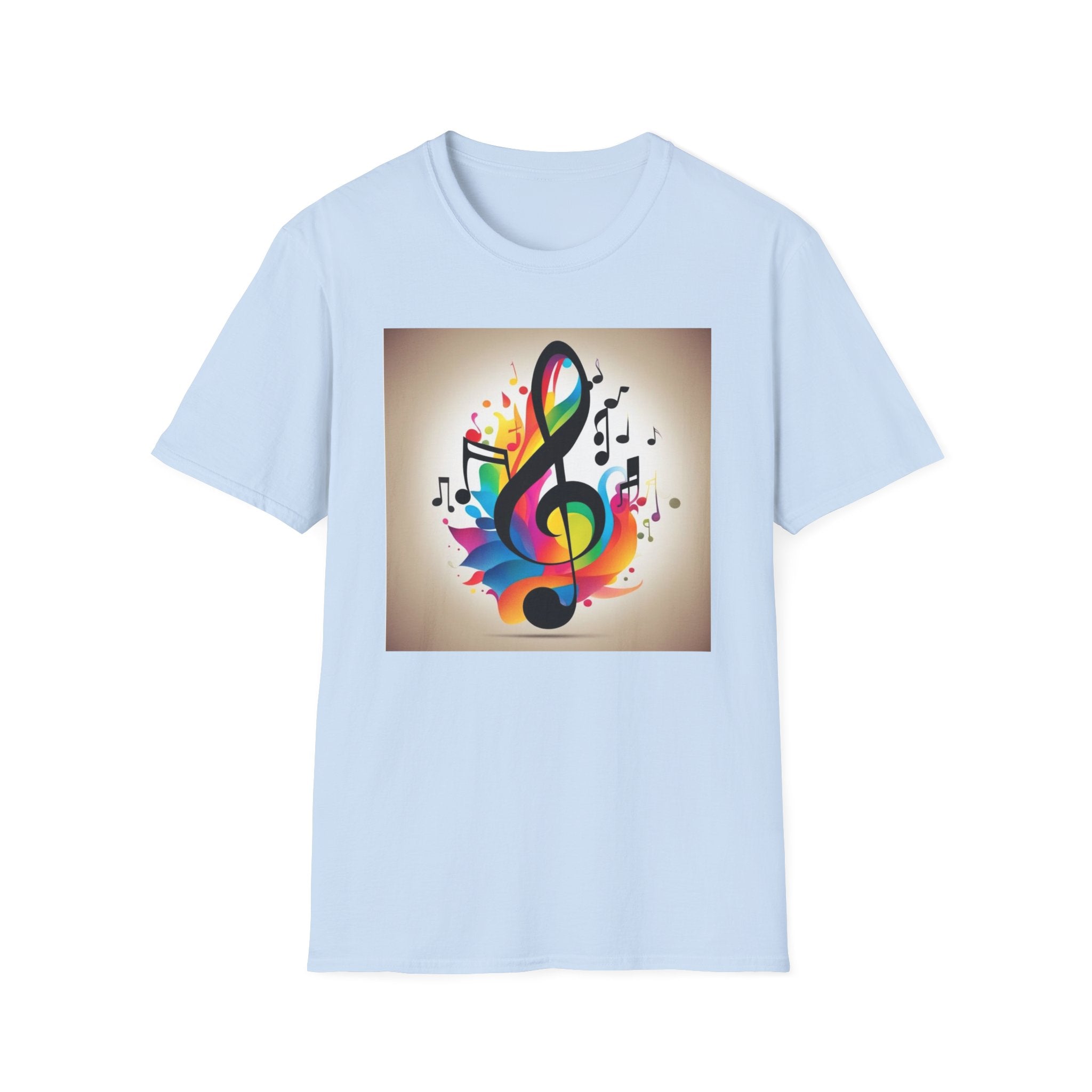 Colorful Music Notes Unisex T-Shirt, Gift for Musicians, Music Lover Apparel, Festival Wear, Comfortable Tee