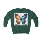 Butterfly Sun and Moon Kids Sweatshirt, Kids Clothing, Butterfly Sweatshirt, Unique Gift for Kids, Cozy Pullover