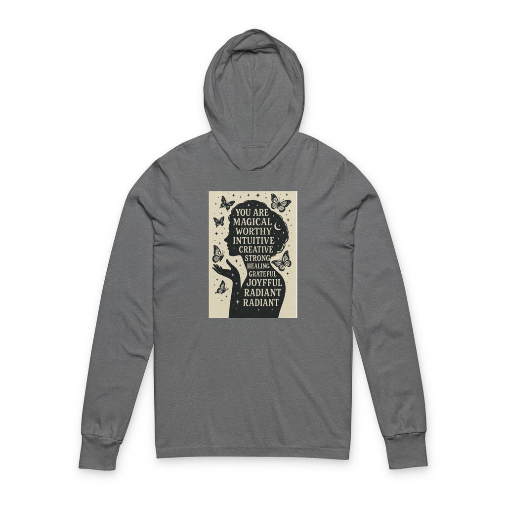 Radiant Magical Hoodie, Long Sleeve Tee for Creative Souls, Inspirational Gift, Cozy Layer for Self-Expression & Empowerment
