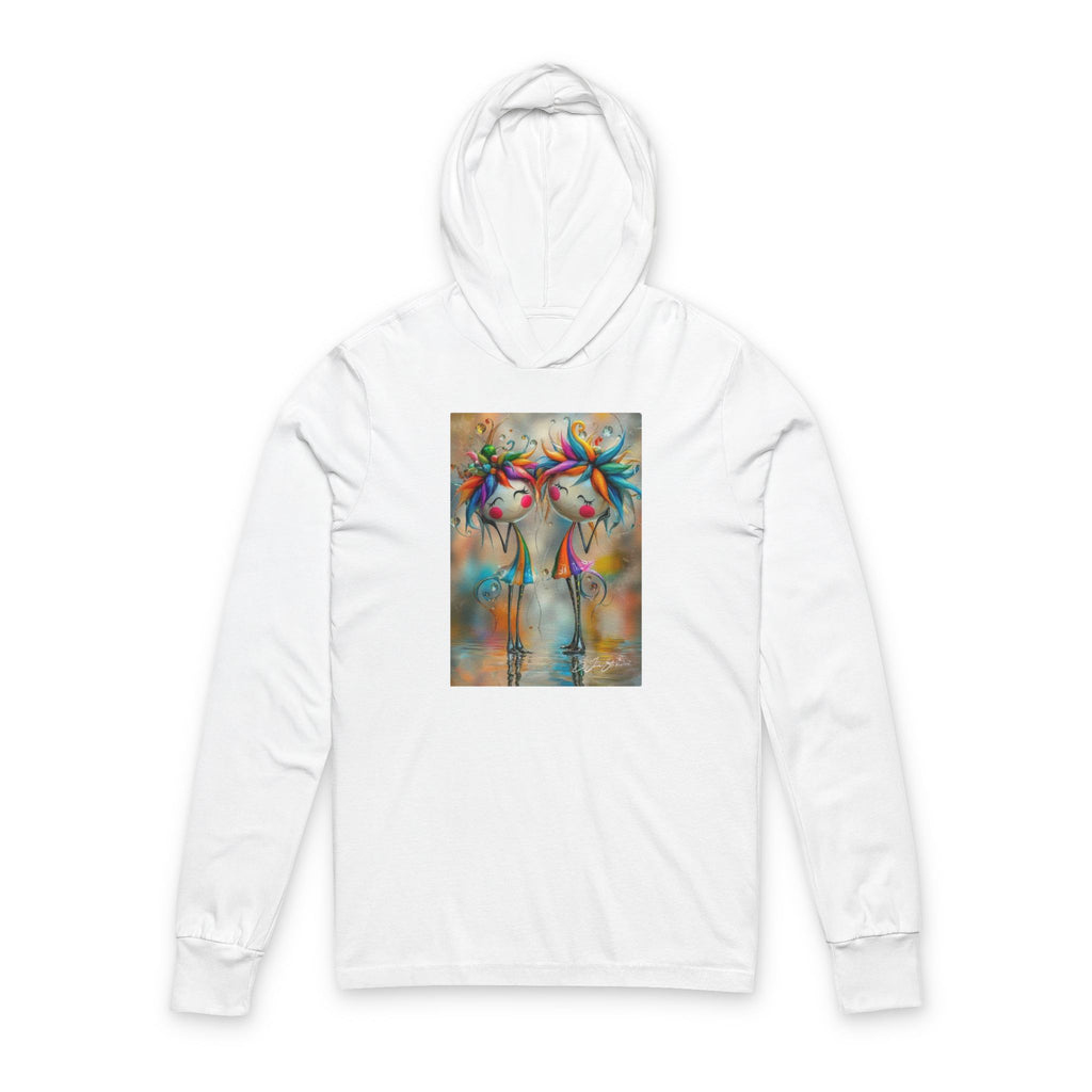 Colorful Art-Inspired Unisex Hooded Long Sleeve Tee, Stylish Casual Wear, Perfect for Events, Gifts, Everyday Use, Comfortable and Trendy