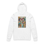 Colorful Art-Inspired Unisex Hooded Long Sleeve Tee, Stylish Casual Wear, Perfect for Events, Gifts, Everyday Use, Comfortable and Trendy