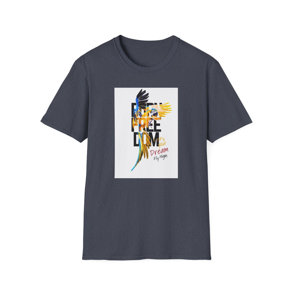 Colorful Freedom Dreamer Unisex Softstyle T-Shirt, Inspirational Tee, Motivational Shirt, Gift for Dreamers, Positive Vibes Apparel