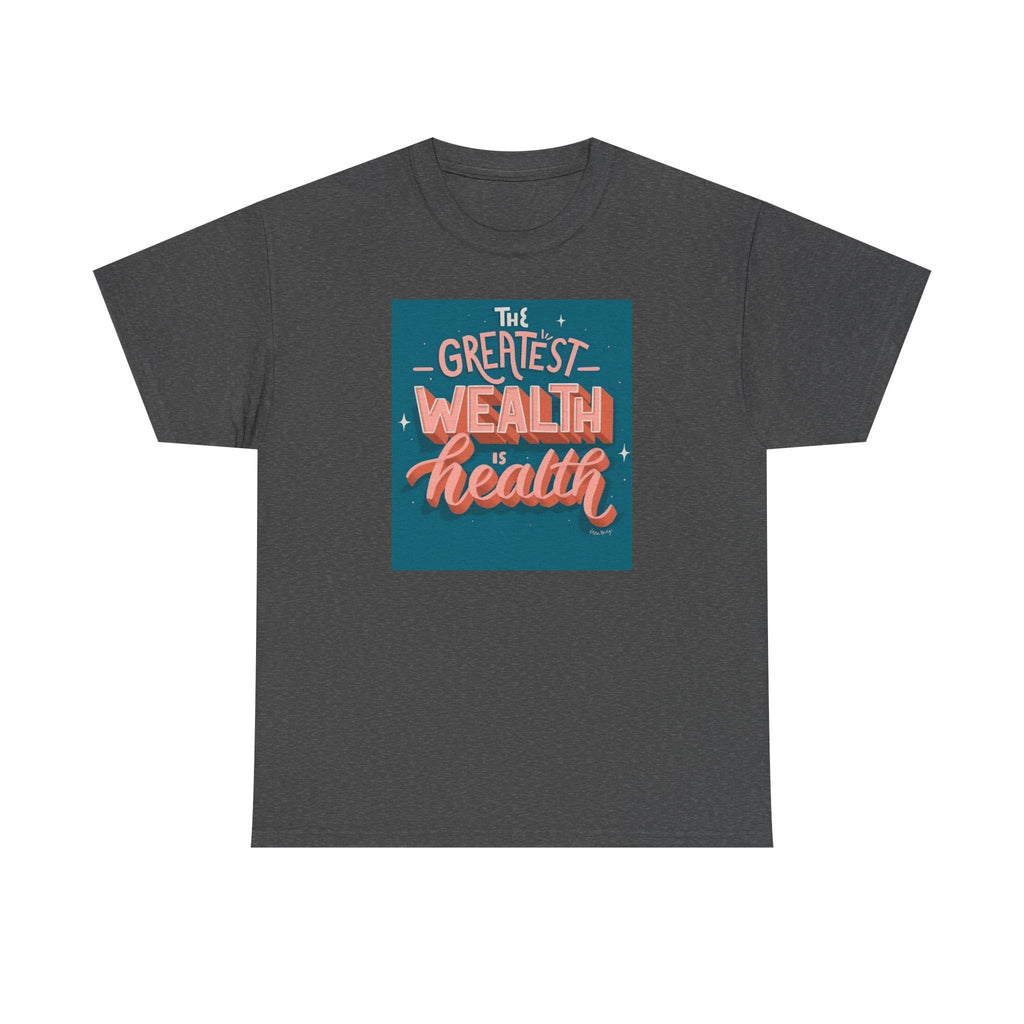 Inspirational Unisex Heavy Cotton Tee - "The Greatest Wealth is Health" - Motivational T-Shirt for Wellbeing, Gifts for Health [...]