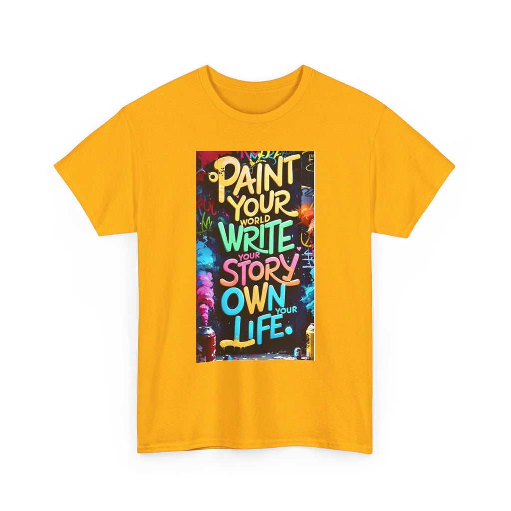 Creative Expression Unisex Heavy Cotton Tee - "Paint Your Own Story" Shirt, Casual Fashion, Gift, Motivational Wear, Artistic Style