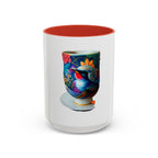 Vibrant Accent Coffee Mug | Colorful Art Mug for Home, Office, Gifts, Unique Coffee Lover, Hummingbird Design