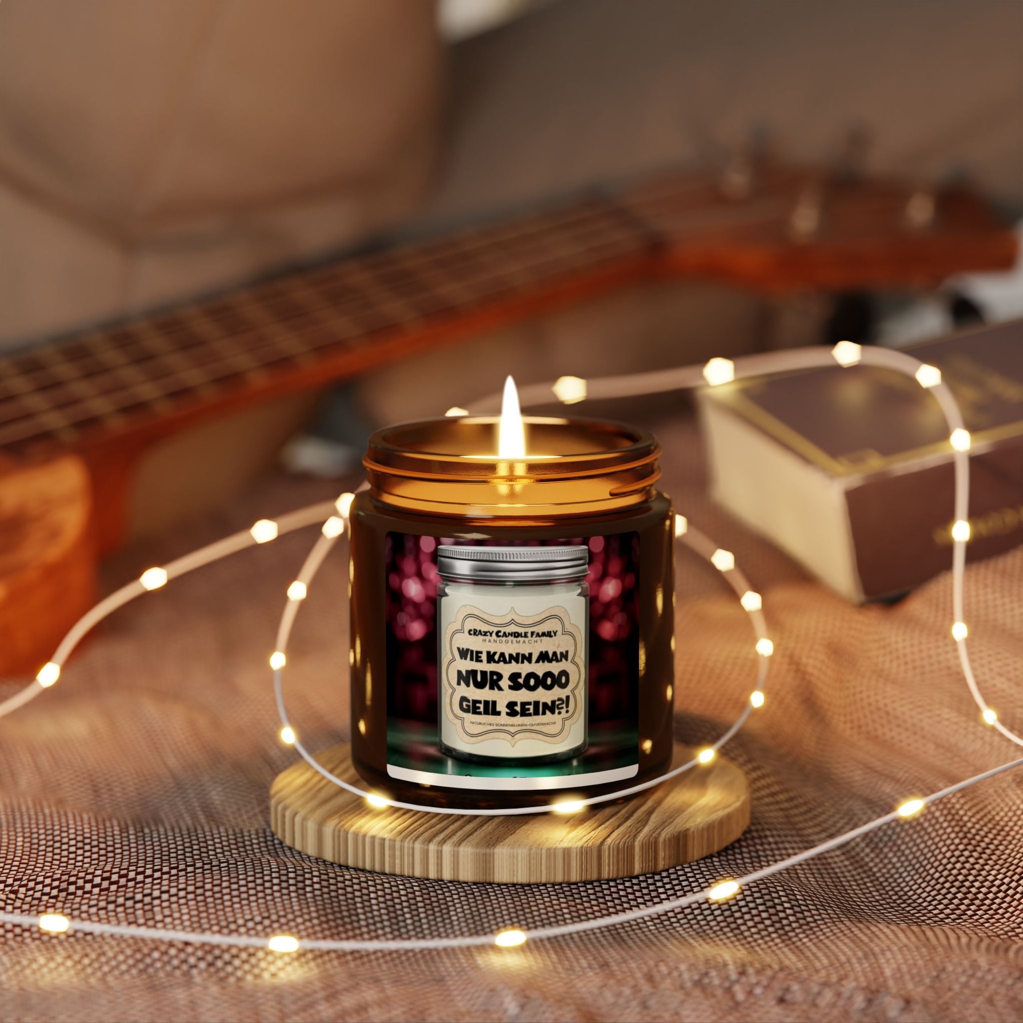 Scented Soy Candle with Inspirational Quote, Relaxing Home Decor, Gift for Her, Birthday Gift, Aromatherapy Candle, Multi-Size Amber Jar