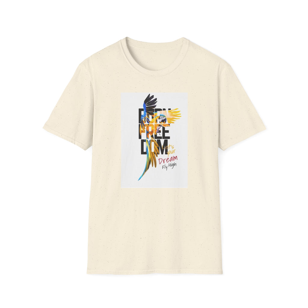 Colorful Freedom Dreamer Unisex Softstyle T-Shirt, Inspirational Tee, Motivational Shirt, Gift for Dreamers, Positive Vibes Apparel