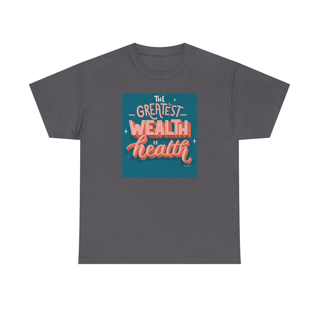Inspirational Unisex Heavy Cotton Tee - "The Greatest Wealth is Health" - Motivational T-Shirt for Wellbeing, Gifts for Health [...]