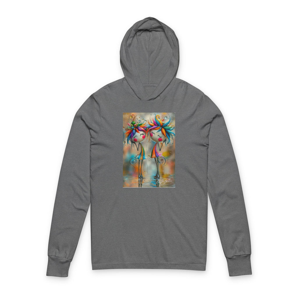 Colorful Art-Inspired Unisex Hooded Long Sleeve Tee, Stylish Casual Wear, Perfect for Events, Gifts, Everyday Use, Comfortable and Trendy