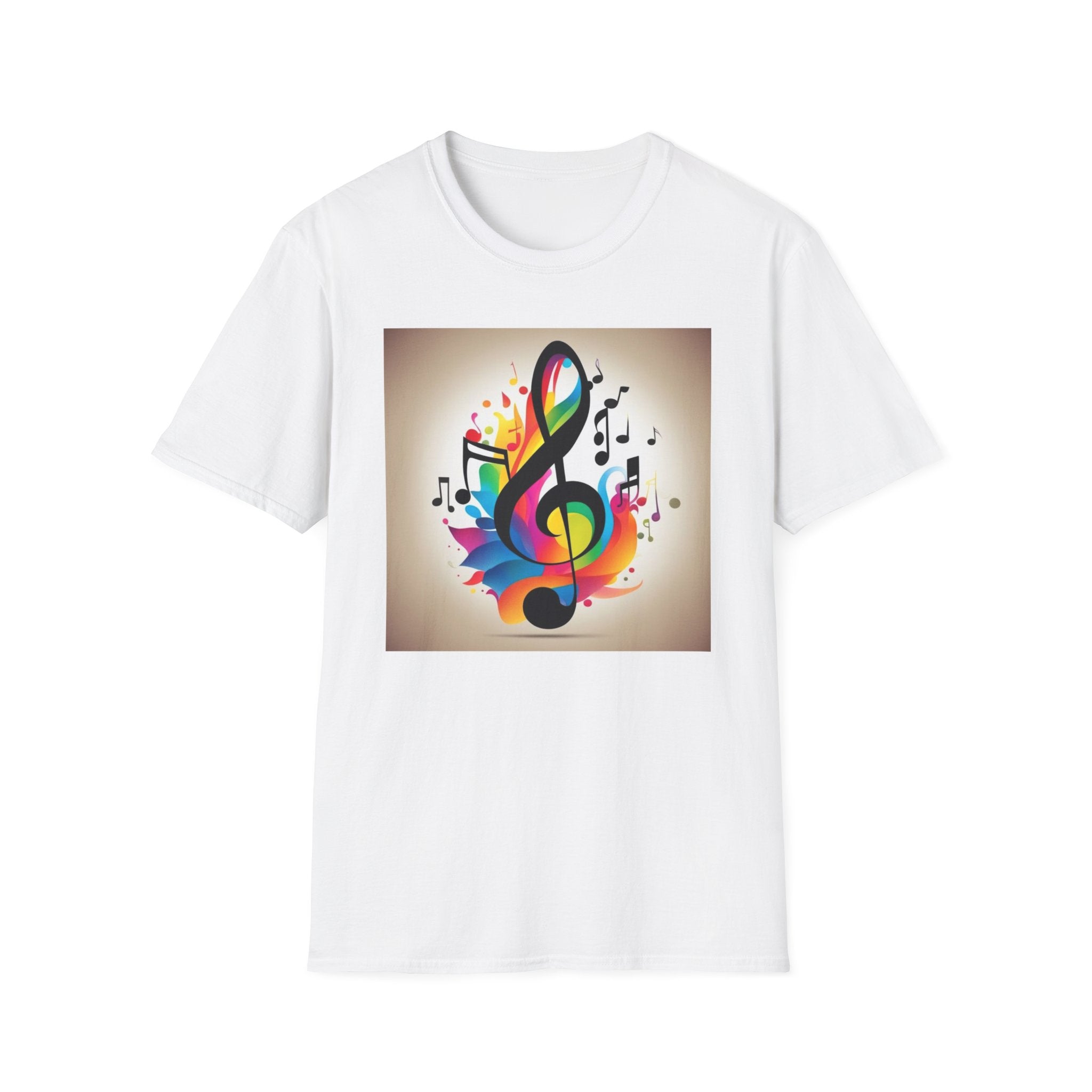 Colorful Music Notes Unisex T-Shirt, Gift for Musicians, Music Lover Apparel, Festival Wear, Comfortable Tee