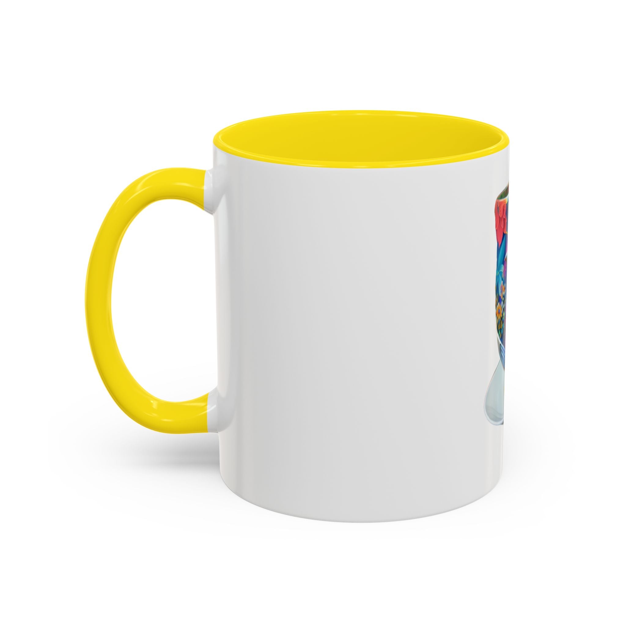 Vibrant Accent Coffee Mug | Colorful Art Mug for Home, Office, Gifts, Unique Coffee Lover, Hummingbird Design