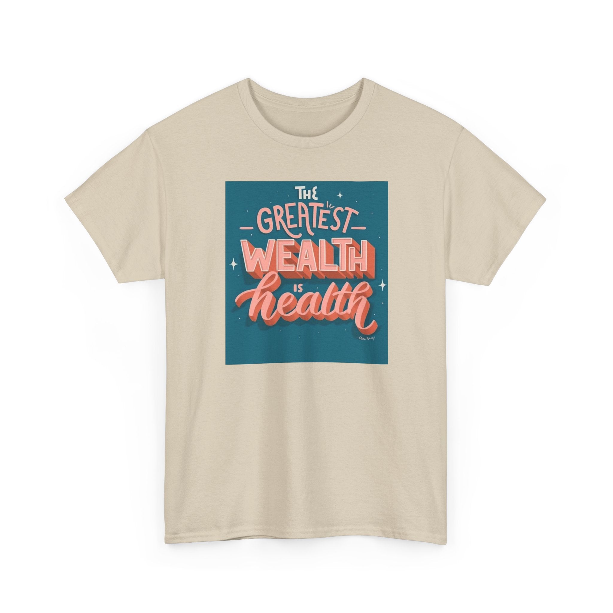 Inspirational Unisex Heavy Cotton Tee - "The Greatest Wealth is Health" - Motivational T-Shirt for Wellbeing, Gifts for Health [...]