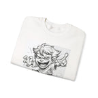 Fun Character Graphic Sweatshirt, Unisex Crewneck Sweatshirt, Cartoon Sweatshirt, Gift for Kids, Playful Sweatshirt, Everyday Wear