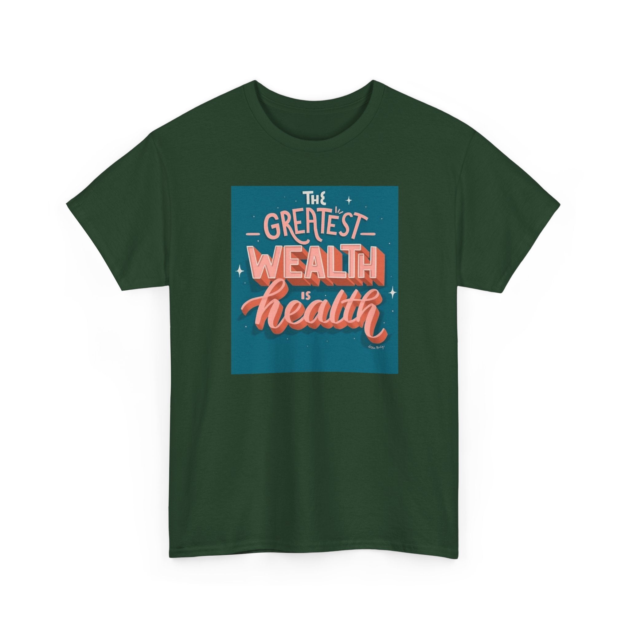 Inspirational Unisex Heavy Cotton Tee - "The Greatest Wealth is Health" - Motivational T-Shirt for Wellbeing, Gifts for Health [...]