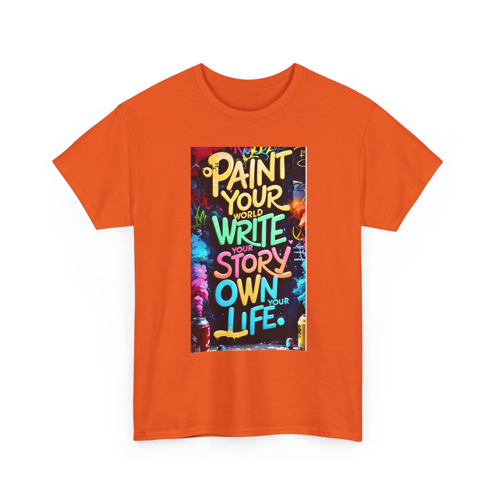 Creative Expression Unisex Heavy Cotton Tee - "Paint Your Own Story" Shirt, Casual Fashion, Gift, Motivational Wear, Artistic Style