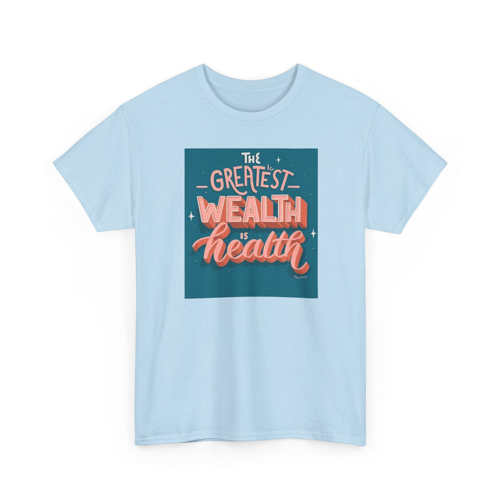 Inspirational Unisex Heavy Cotton Tee - "The Greatest Wealth is Health" - Motivational T-Shirt for Wellbeing, Gifts for Health [...]