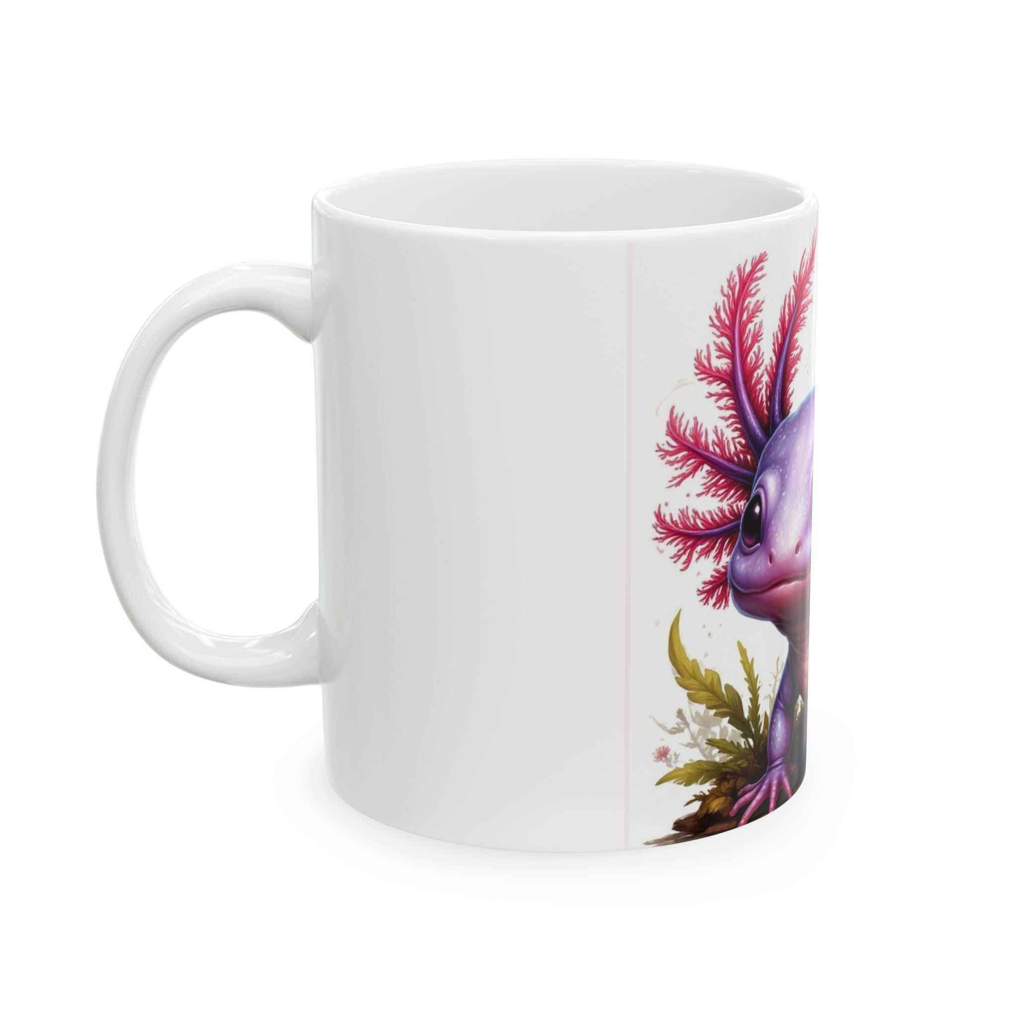 Whimsical Axolotl Ceramic Mug, Cute Coffee Cup, Unique Gift for Animal Lovers, Fun Drinkware, Perfect for Home or Office