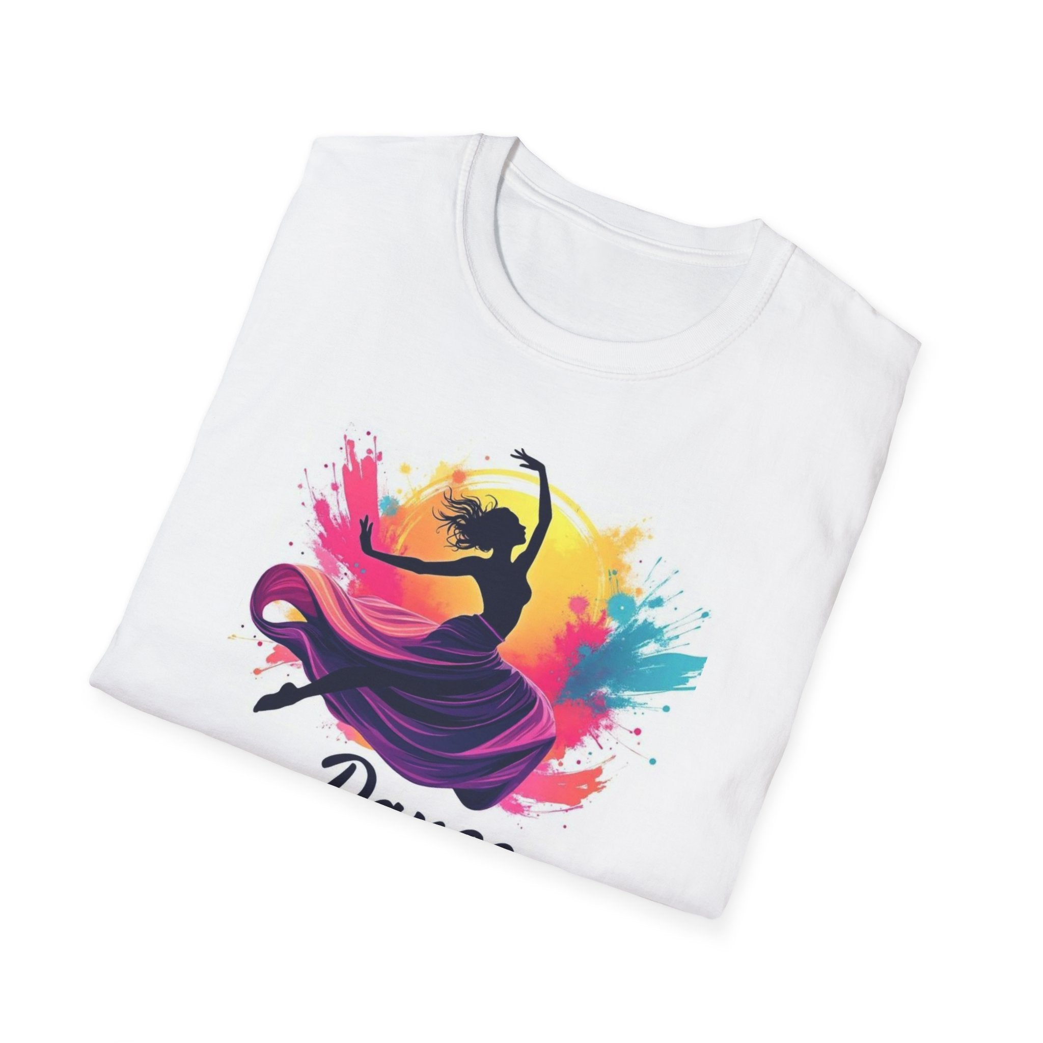 Colorful Dance Graphic T-Shirt, Unisex Tee, Perfect Gift for Dancers, Dance Studio Wear, Dance Parties, Art Lovers