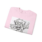 Fun Character Graphic Sweatshirt, Unisex Crewneck Sweatshirt, Cartoon Sweatshirt, Gift for Kids, Playful Sweatshirt, Everyday Wear