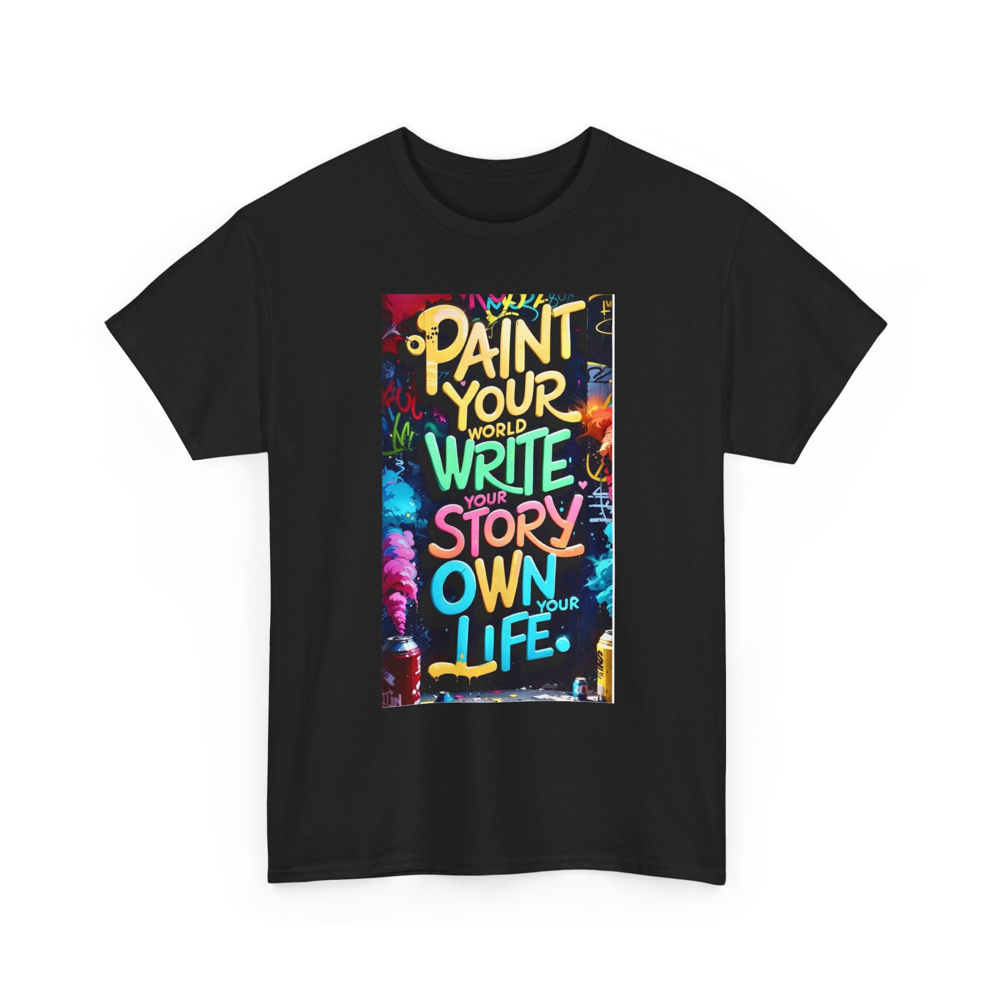 Creative Expression Unisex Heavy Cotton Tee - "Paint Your Own Story" Shirt, Casual Fashion, Gift, Motivational Wear, Artistic Style