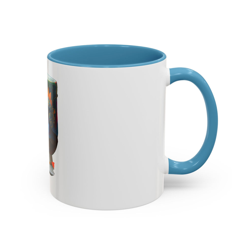 Vibrant Accent Coffee Mug | Colorful Art Mug for Home, Office, Gifts, Unique Coffee Lover, Hummingbird Design