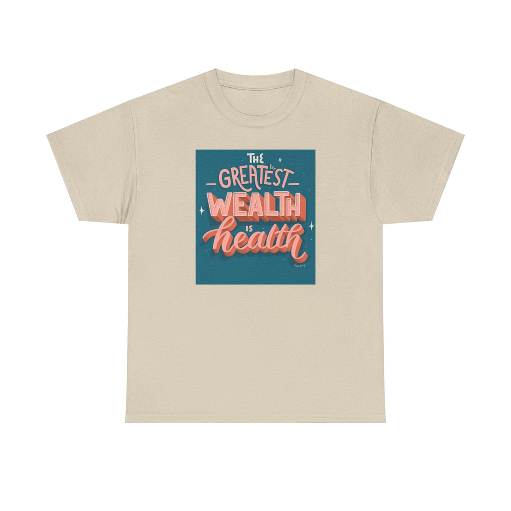 Inspirational Unisex Heavy Cotton Tee - "The Greatest Wealth is Health" - Motivational T-Shirt for Wellbeing, Gifts for Health [...]