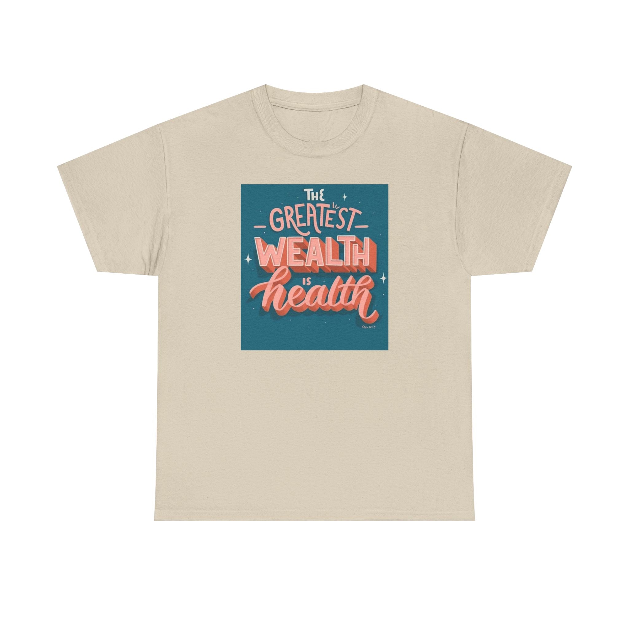 Inspirational Unisex Heavy Cotton Tee - "The Greatest Wealth is Health" - Motivational T-Shirt for Wellbeing, Gifts for Health [...]