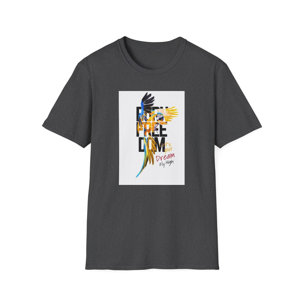 Colorful Freedom Dreamer Unisex Softstyle T-Shirt, Inspirational Tee, Motivational Shirt, Gift for Dreamers, Positive Vibes Apparel