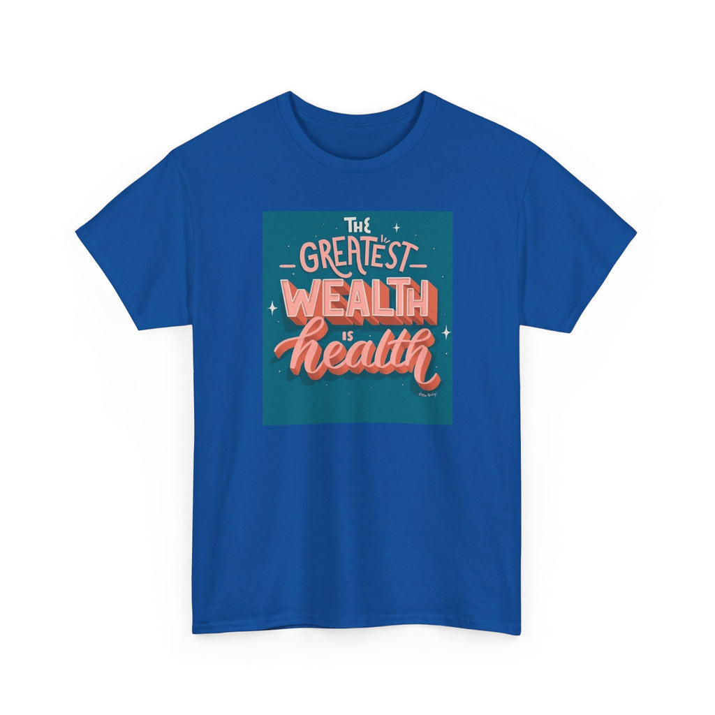 Inspirational Unisex Heavy Cotton Tee - "The Greatest Wealth is Health" - Motivational T-Shirt for Wellbeing, Gifts for Health [...]
