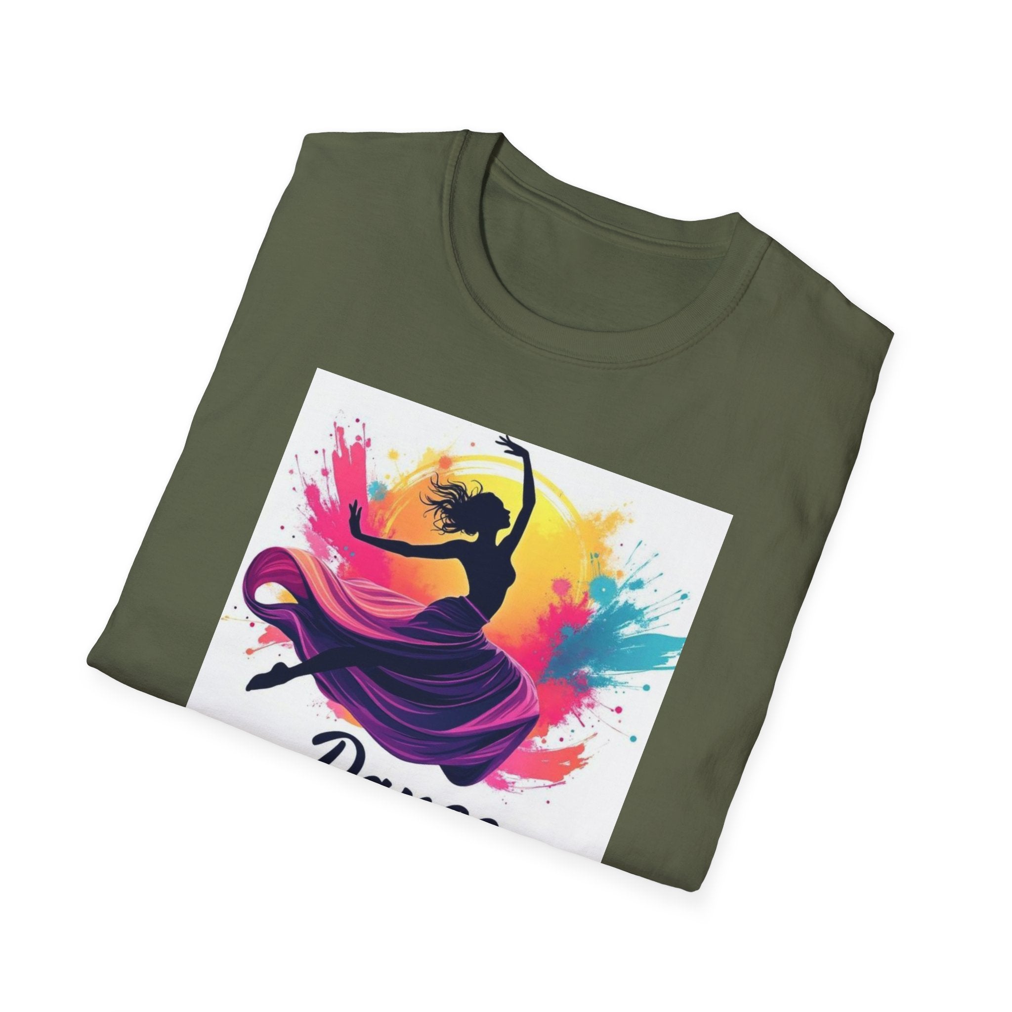 Colorful Dance Graphic T-Shirt, Unisex Tee, Perfect Gift for Dancers, Dance Studio Wear, Dance Parties, Art Lovers