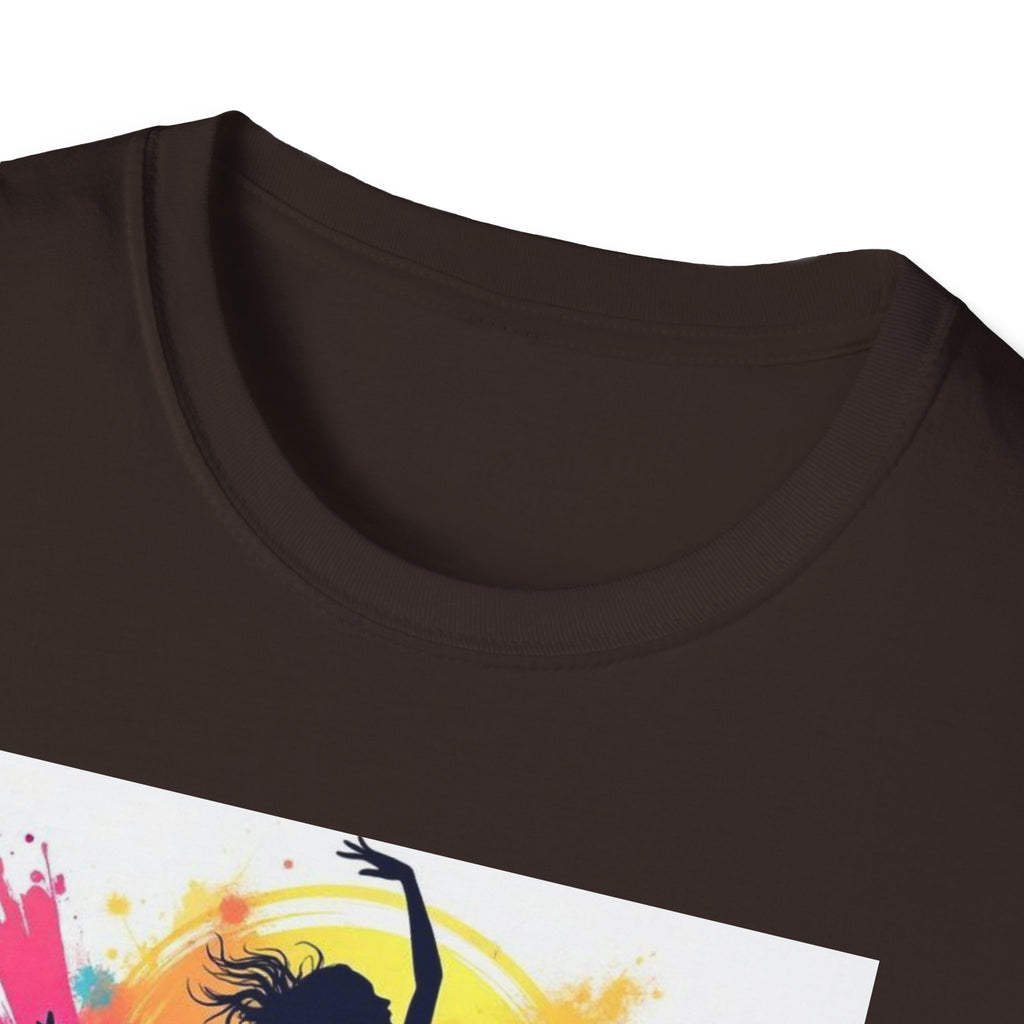 Colorful Dance Graphic T-Shirt, Unisex Tee, Perfect Gift for Dancers, Dance Studio Wear, Dance Parties, Art Lovers