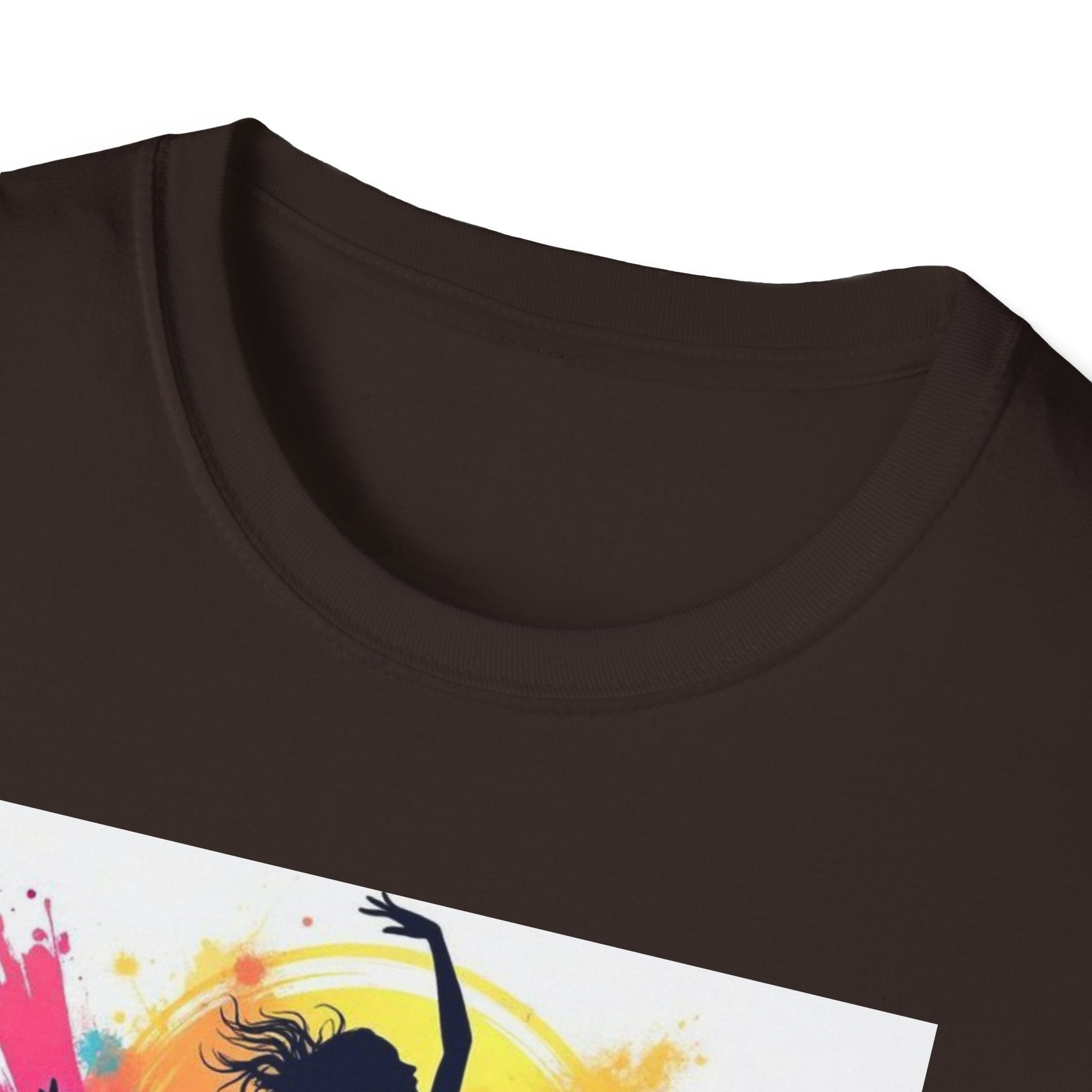 Colorful Dance Graphic T-Shirt, Unisex Tee, Perfect Gift for Dancers, Dance Studio Wear, Dance Parties, Art Lovers