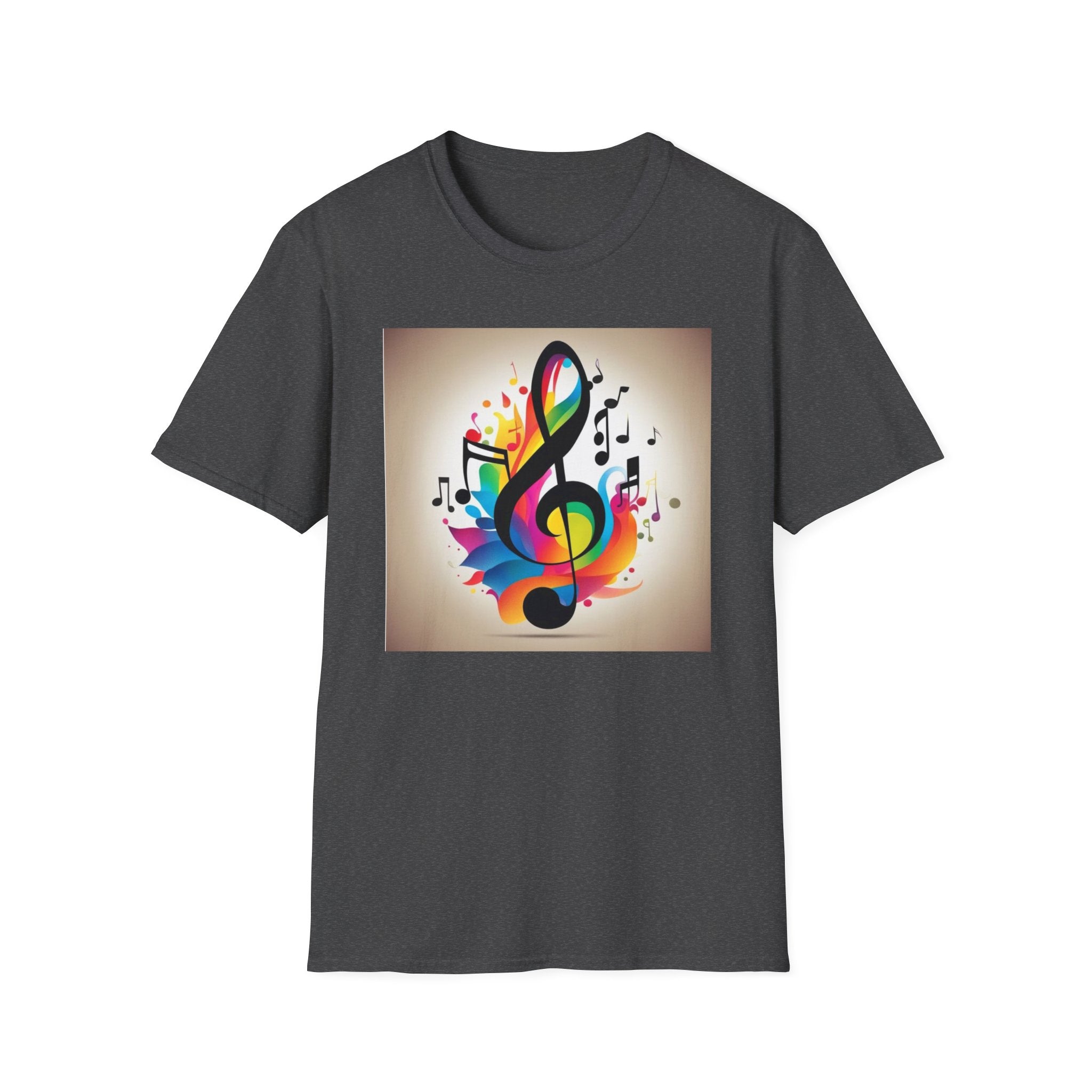Colorful Music Notes Unisex T-Shirt, Gift for Musicians, Music Lover Apparel, Festival Wear, Comfortable Tee