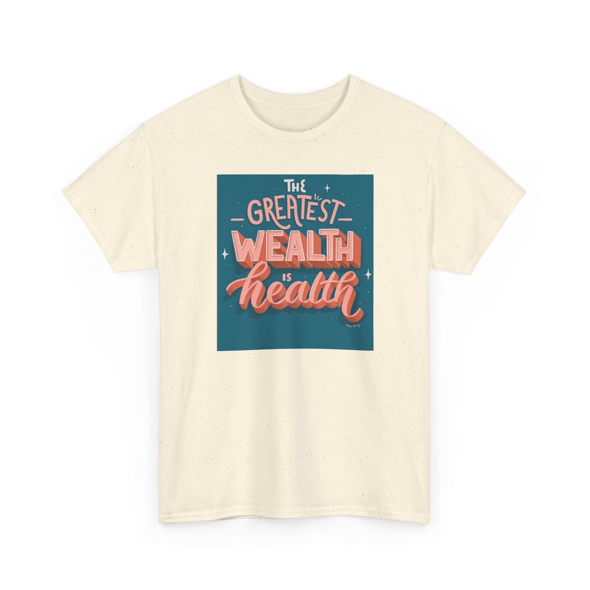 Inspirational Unisex Heavy Cotton Tee - "The Greatest Wealth is Health" - Motivational T-Shirt for Wellbeing, Gifts for Health [...]